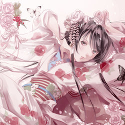This is a pixiv picture whose title is 淡雪花.