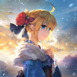 This is a pixiv picture whose title is セイバー.