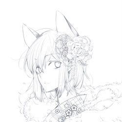 This is a pixiv picture whose title is 立夏線画.