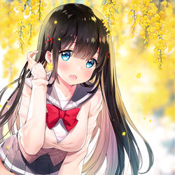 This is a pixiv picture whose title is 初イラスト展「ぼくの彼女」.