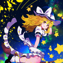 This is a pixiv picture whose title is 魔理沙のお散歩.