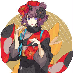 This is a pixiv picture whose title is 北斎.