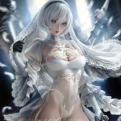 This is a pixiv picture whose title is 2B victorian ruffle.