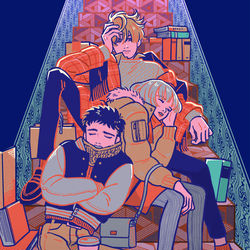 This is a pixiv picture whose title is 夜遊びの朝.