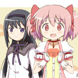 This is a pixiv picture whose title is まどかとほむら.