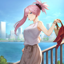 This is a pixiv picture whose title is ファッションモデル「武蔵ちゃん」.