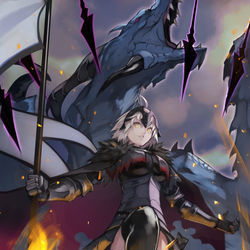 This is a pixiv picture whose title is 竜の魔女.