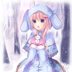This is a pixiv picture whose title is ❄️⛄🐇.