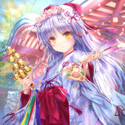 This is a pixiv picture whose title is 巫女さん天使ちゃん.