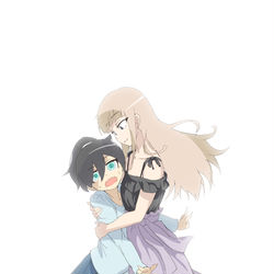 This is a pixiv picture whose title is と、とりあえずダブルピースしとくか・・・.