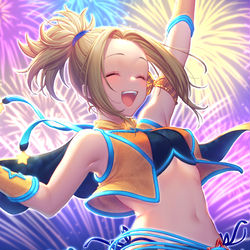 This is a pixiv picture whose title is 【ご依頼絵】[ハッピープレジャー]真鍋いつき.