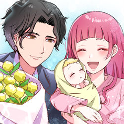 This is a pixiv picture whose title is 輝く未来を抱きしめて.