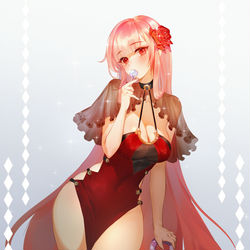 This is a pixiv picture whose title is 旗袍甜甜.