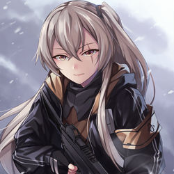 This is a pixiv picture whose title is 【ドルフロ】ＵＭＰ４５【低体温症】.