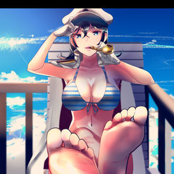 This is a pixiv picture whose title is 船長.