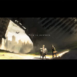 This is a pixiv picture whose title is Trip to nowhere.