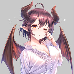 This is a pixiv picture whose title is 素肌にシャツだけ装備のグレアちゃん.