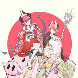 This is a pixiv picture whose title is おめでた絵です.