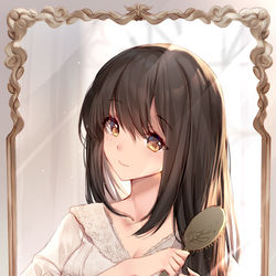 This is a pixiv picture whose title is 鏡.