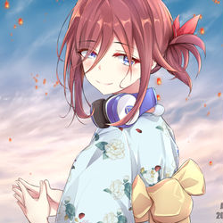 This is a pixiv picture whose title is 中野三玖  浴衣.