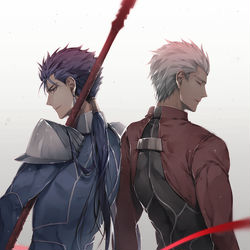This is a pixiv picture whose title is 槍と弓.