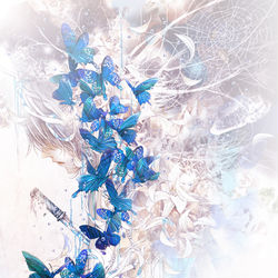 This is a pixiv picture whose title is 胡蝶ノ夢.
