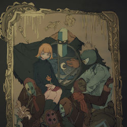 This is a pixiv picture whose title is 秒針を噛む.