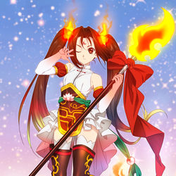 This is a pixiv picture whose title is 魔法少女哪吒.