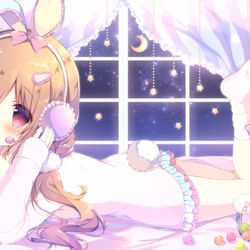 This is a pixiv picture whose title is おやすみちゃんねる🐇☽.