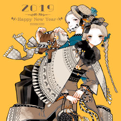 This is a pixiv picture whose title is 2019年賀.