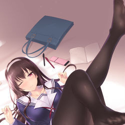 This is a pixiv picture whose title is 霞ヶ丘詩羽先輩.