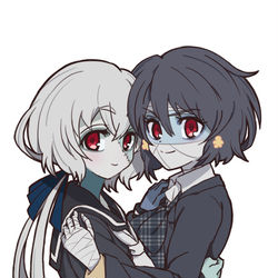 This is a pixiv picture whose title is 純愛ゾンビィグラビア風.