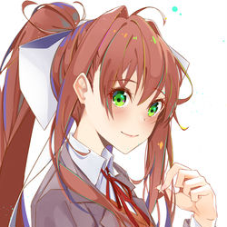 This is a pixiv picture whose title is Just Monika.