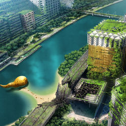 This is a pixiv picture whose title is 浅草のアレ幻想.