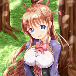 This is a pixiv picture whose title is 木漏れ日の中で.
