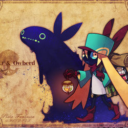 This is a pixiv picture whose title is 【PFLS】旅する影のテスティラ＆オーバード【エルダーグラン】.
