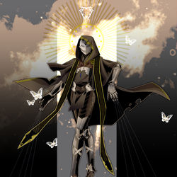 This is a pixiv picture whose title is 【PFLS】銀肢のヨラン【エルダーグラン】.