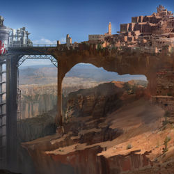 This is a pixiv picture whose title is 【PFLS】首都レッドヴァル_全景.