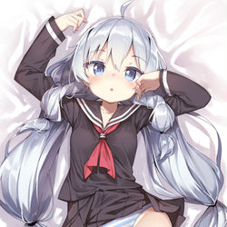 This is a pixiv picture whose title is 흑세라복.