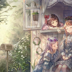 This is a pixiv picture whose title is 憩いの時.