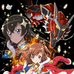 This is a pixiv picture whose title is 少女仮劇 龍騎スタァライト.