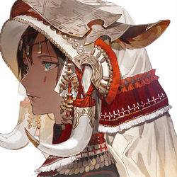 This is a pixiv picture whose title is 亥.
