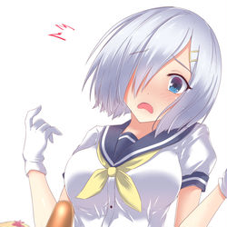 This is a pixiv picture whose title is 「浜風。今日の食事だ」.