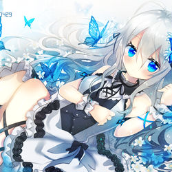 This is a pixiv picture whose title is モルフォチョウ.