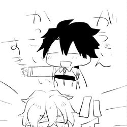 This is a pixiv picture whose title is 【腐】ガウェぐだ♂つめたやつ⑤.