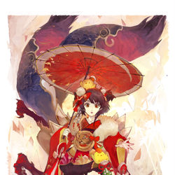This is a pixiv picture whose title is 陰陽師/神樂/新春2019.