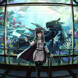 This is a pixiv picture whose title is 水竜の住み場.