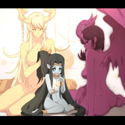 This is a pixiv picture whose title is Goddesses.