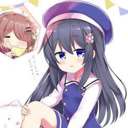 This is a pixiv picture whose title is 花ちゃんと制服コスプレ撮影会🐰.