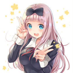 This is a pixiv picture whose title is 藤原千花ちゃん.